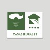 Placa distintivo Casa Rural - Cuatro estrellas -  Castilla y la Mancha.