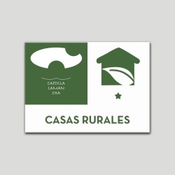 Placa distintivo Casa Rural - Uno estrellas - Castilla y la Mancha.