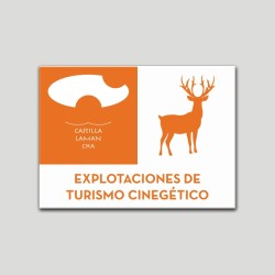 Placa distintivo Explotaciones de turismo - Cinegético - Castilla y la Mancha.