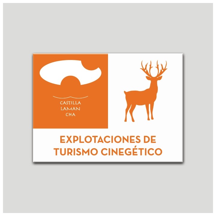 Placa distintivo Explotaciones de turismo - Cinegético - Castilla y la Mancha.