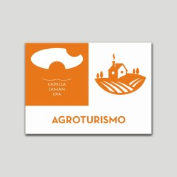 Placa distintivo Explotaciones de turismo - Agroturismo - Castilla y la Mancha.