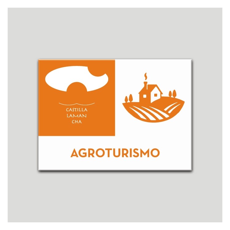 Placa distintivo Explotaciones de turismo - Agroturismo - Castilla y la Mancha.