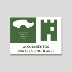 Placa distintivo Alojamientos rurales  - Singulares - Castilla y la Mancha.