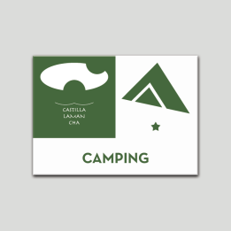 Placa distintivo - Camping - Una estrella - Castilla y la Mancha.