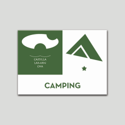 Placa distintivo - Camping - Una estrella - Castilla y la Mancha.