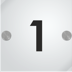 Placa de números para puertas en metacrilato 5mm
