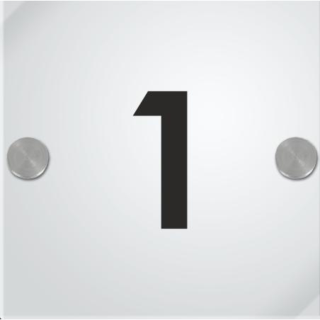 Placa de números para puertas en metacrilato 5mm Placa de números para puertas en metacrilato 5mm