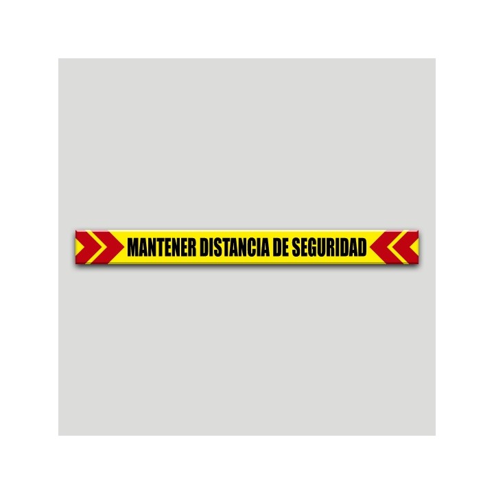 Mantener distancia de seguridad (Adhesivo rugoso)