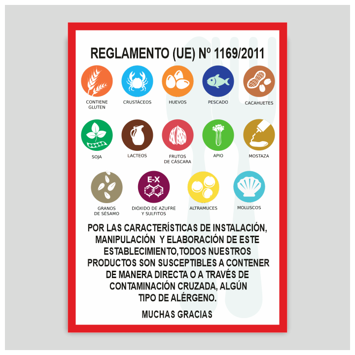 Cartel Declaración de Alérgenos