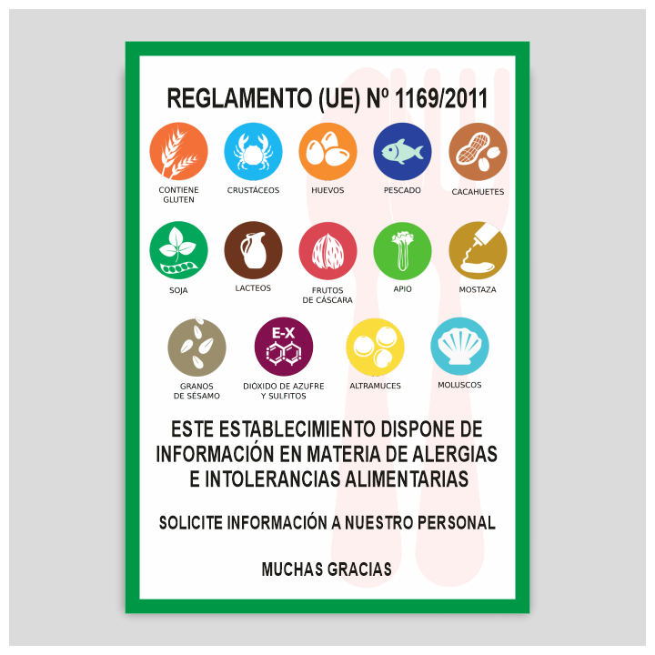 Cartell Declaració d'Al·lergògens