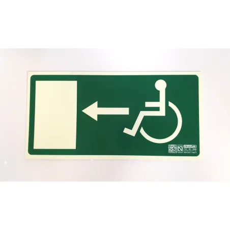 Salida de emergencia accesible a la izquierda Salida de emergencia accesible a la izquierda