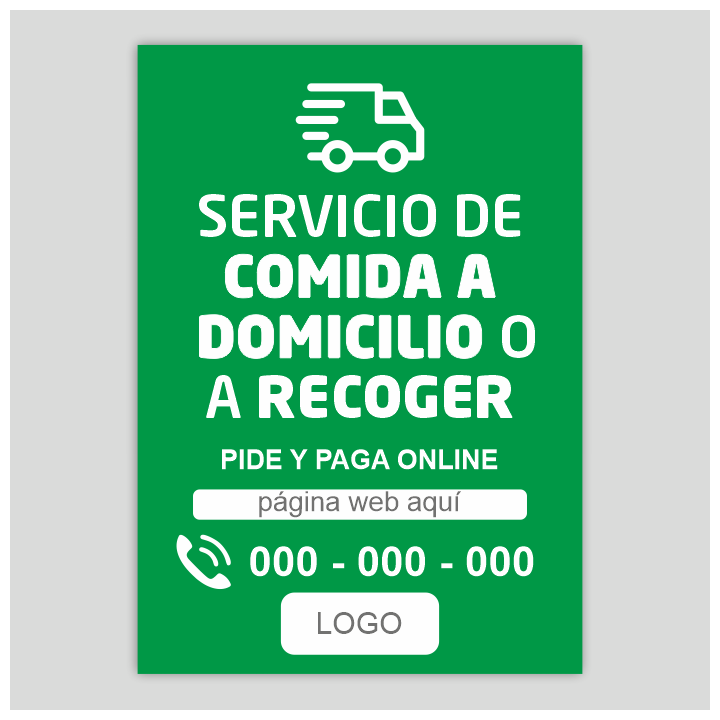 Repartiment a domicili - recollir en botiga - informació - Verd