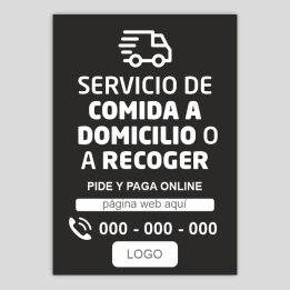 Reparto a domicilio - recoger en tienda - información - Negro