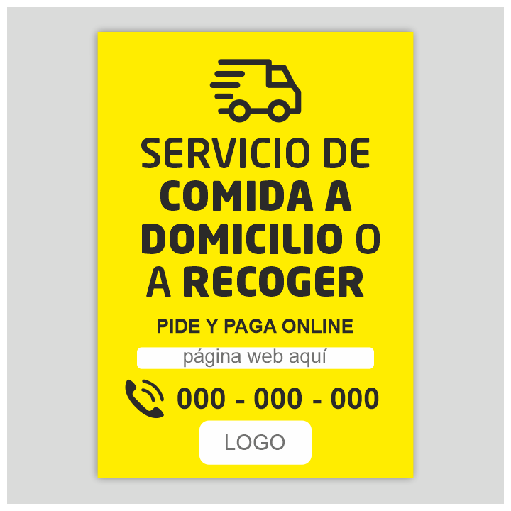 Reparto a domicilio - recoger en tienda - información - Amarillo