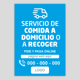 Repartiment a domicili - recollir en botiga - informació -  Blau