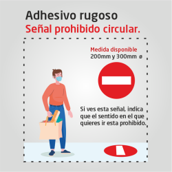 Flux de clients - prohibit el pas - Adhesiu rugós sòl