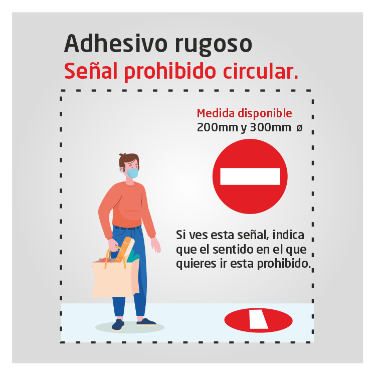 Flux de clients - prohibit el pas - Adhesiu rugós sòl