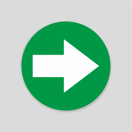 Flecha Verde Suelo (Adhesivo rugoso)