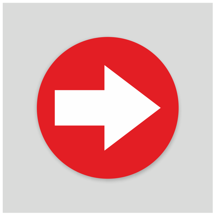 Flecha rojo Suelo (Adhesivo rugoso)