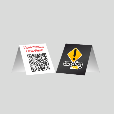 Codi QR Carta Menú - taula - PVC 1mm (plàstic) Codi QR Carta Menú - taula - PVC 1mm (plàstic)