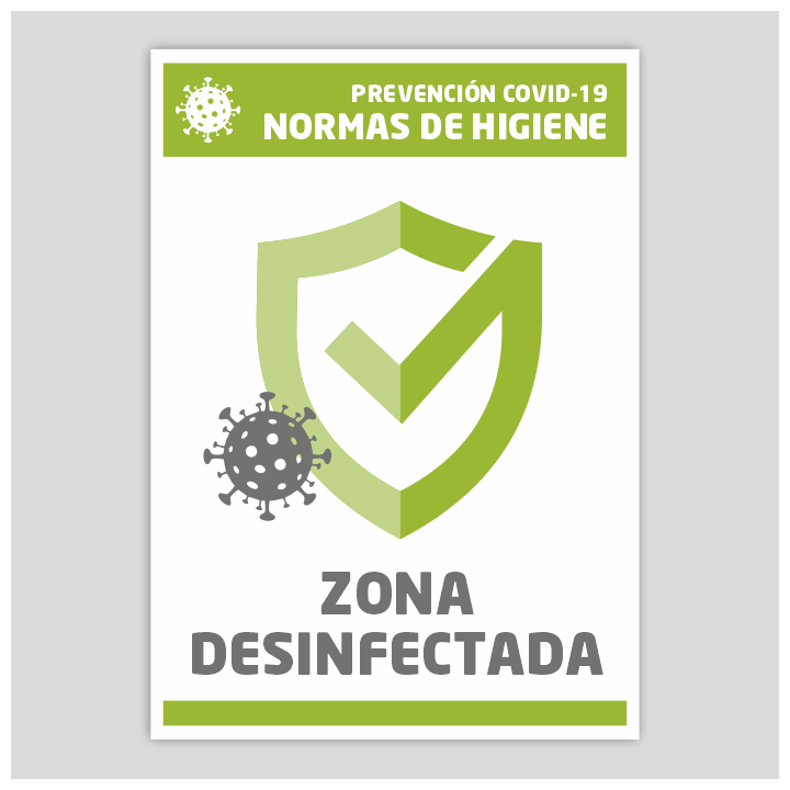 Zona desinfectada (Normas de higiene)
