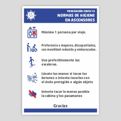 Medidas de higiene en ascensores - COVID-19