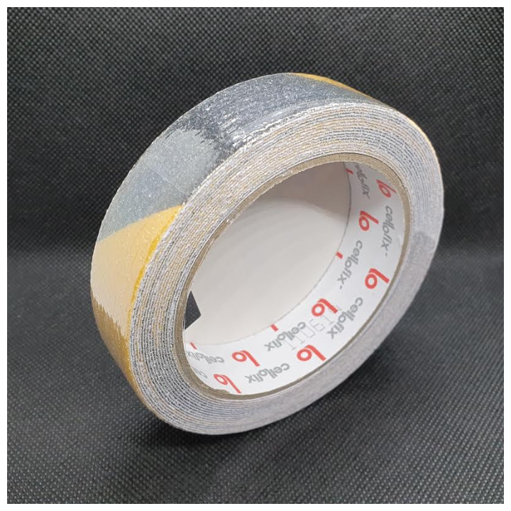 Cinta antideslizante amarillo negro CELLOFIX 25mm x 5m