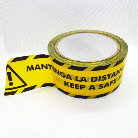 Cinta adhesiva Mantenga la Dsitancia de seguridad - Keep a Safe distance 48m x 6cm