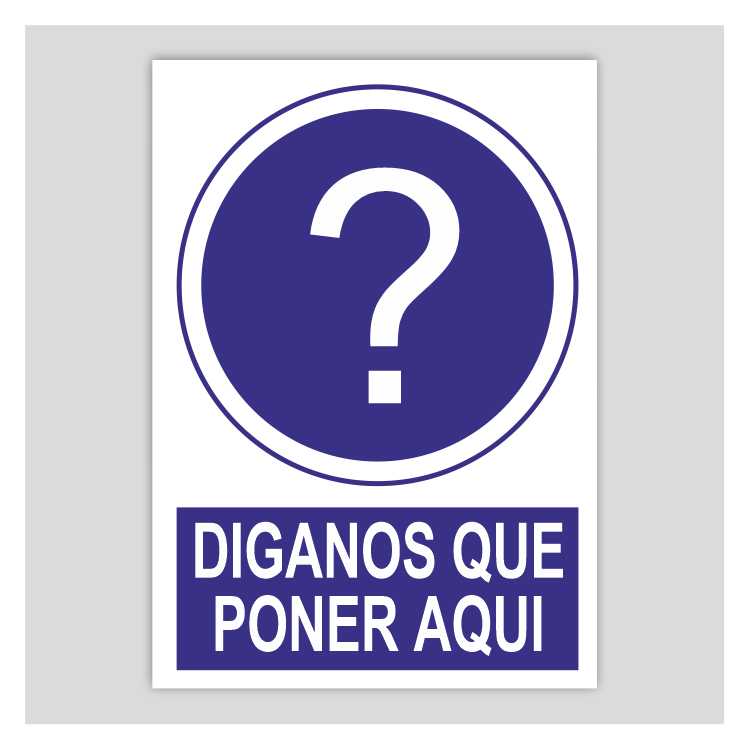 Cartel de obligación personalizable