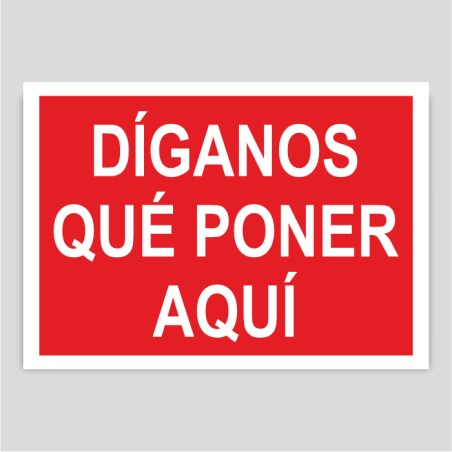 Cartel de prohibido personalizable