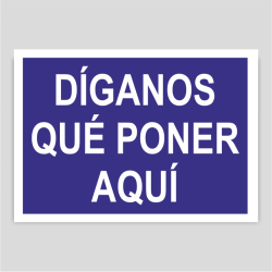 Cartel personalizable de obligación