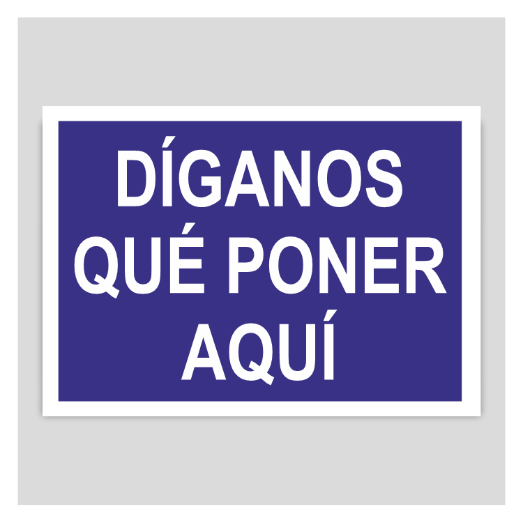 Cartel personalizable de obligación