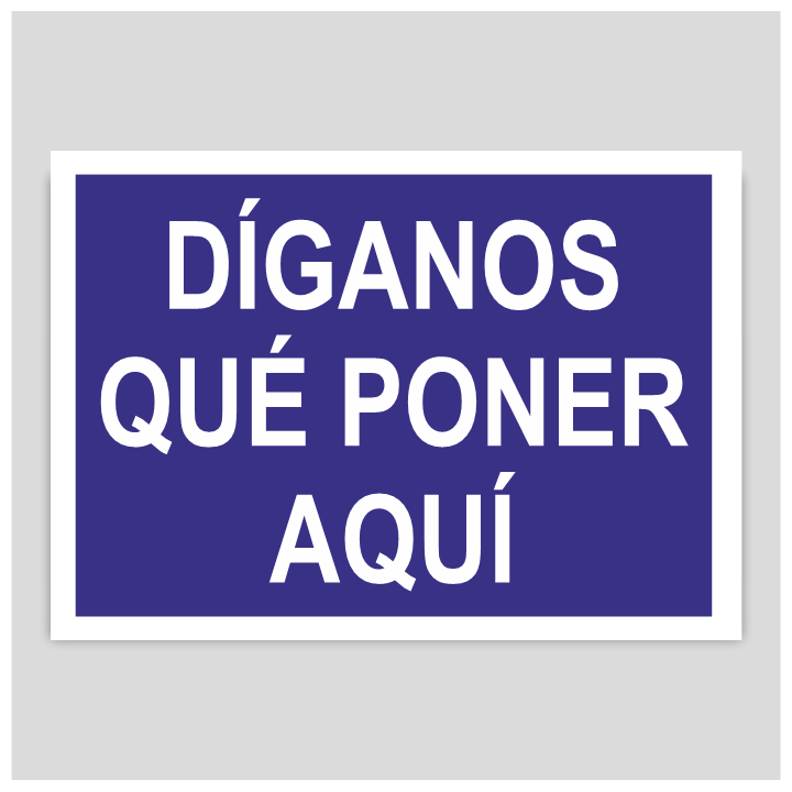 Cartel personalizable de obligación