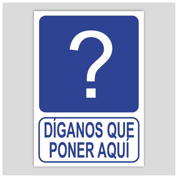 Cartell personalitzable d'informació