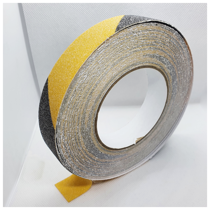 Cinta antideslizante amarillo negro CELLOFIX 25mm x 15m