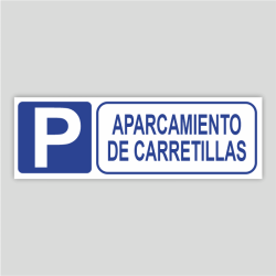 Cartel de aparcamiento de carretillas