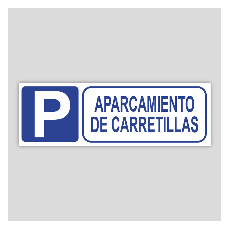 Cartel de aparcamiento de carretillas