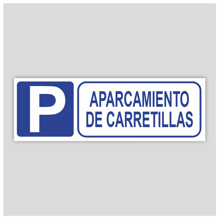 Cartell d'aparcament de carretons