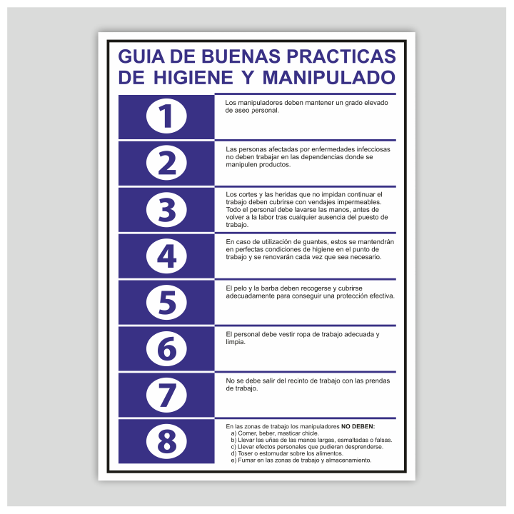 Cartell de Guia de bones pràctiques d'higiene i manipulat