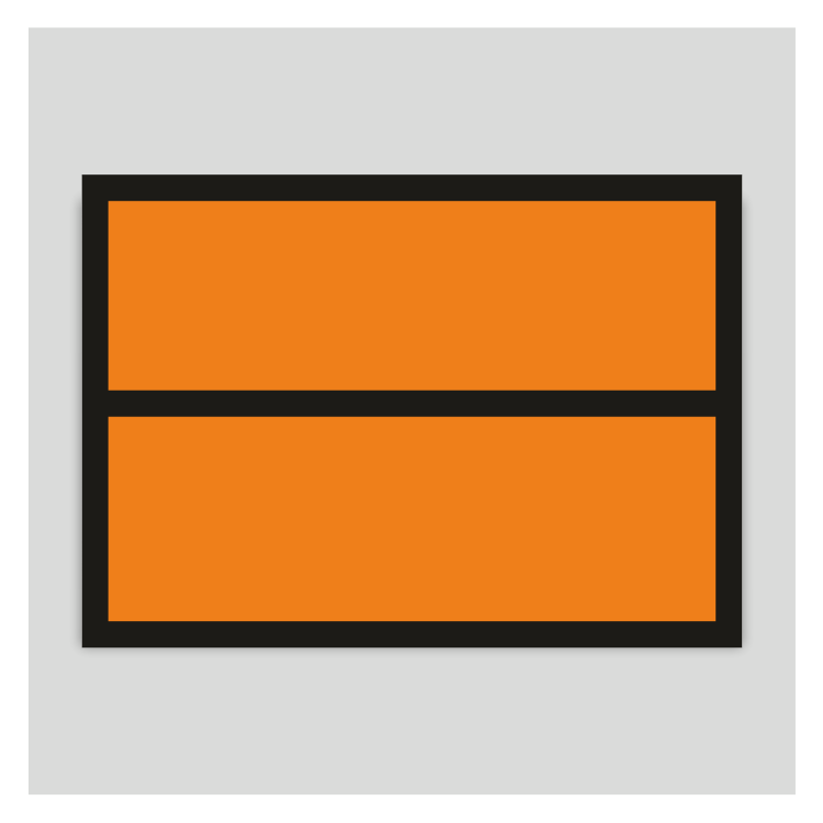 Panel naranja adhesvio sin numeración