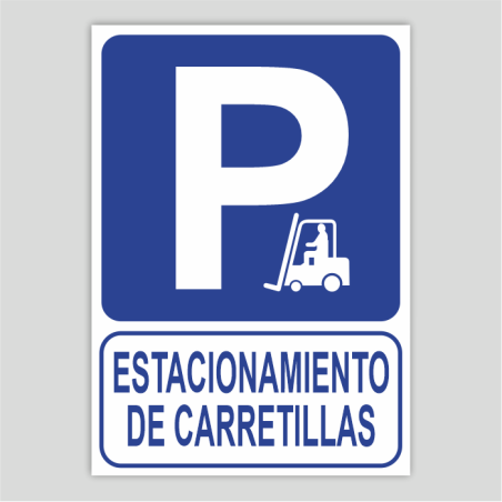 Cartel de Estacionamiento de carretillas