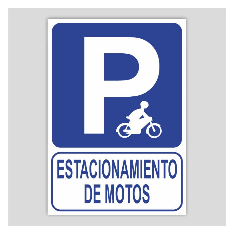 Cartell d'estacionament de motos