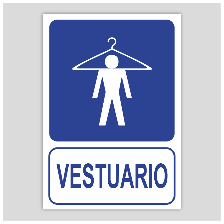 Cartel de vestuario masculino