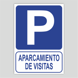 Cartel de aparcamiento de visitas