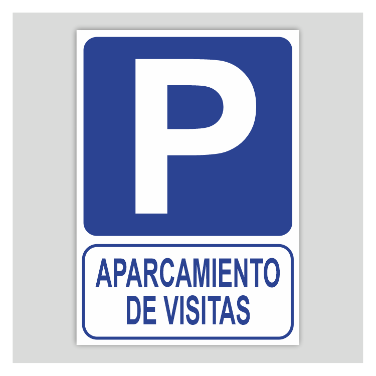 Cartell d'aparcament de visites