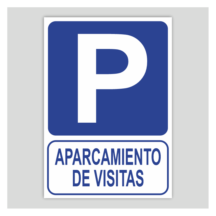 Cartel de aparcamiento de visitas