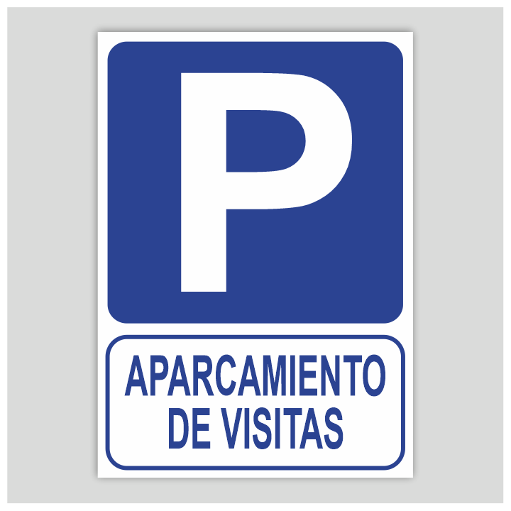 Cartel de aparcamiento de visitas