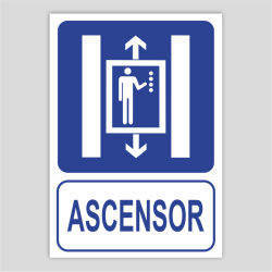 Cartel informativo de ascensor