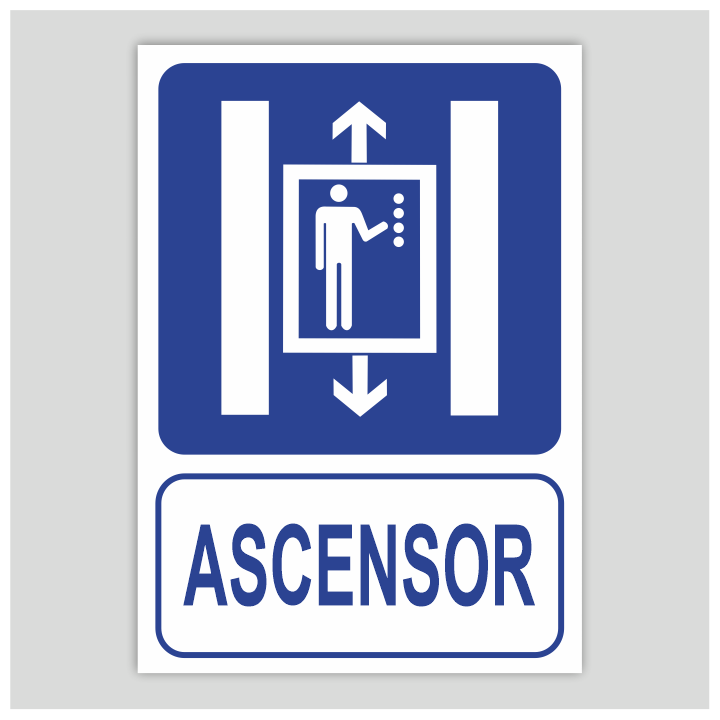 Cartel informativo de ascensor