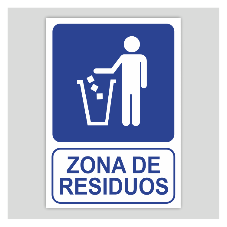 Cartell de zona de residus